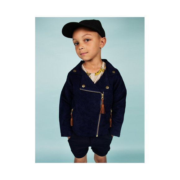 Mini Rodini Biker Jacket Navy - Picture 5 of 5